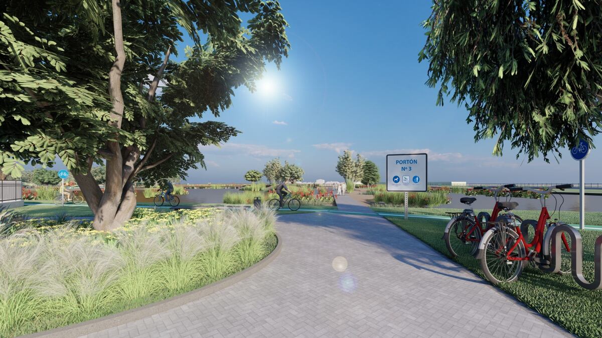 Así quedaría el acceso al parque una vez terminado, según el diseño (Municipalidad San Francisco)