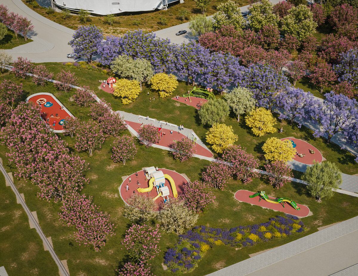 Render de cómo quedará el parque del Centro Cívico tras la intervención (Gobierno de Córdoba).