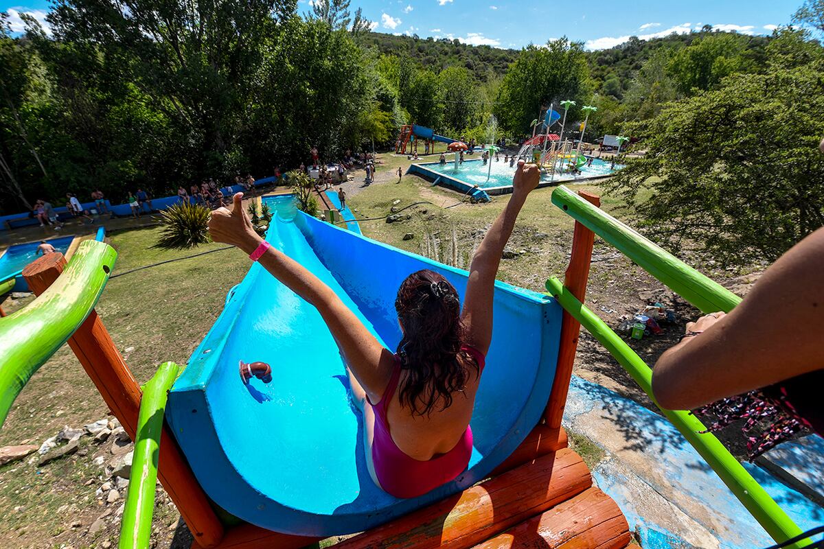 Parque Acuático del Complejo Siete Cascadas, en La Falda. (La Voz)