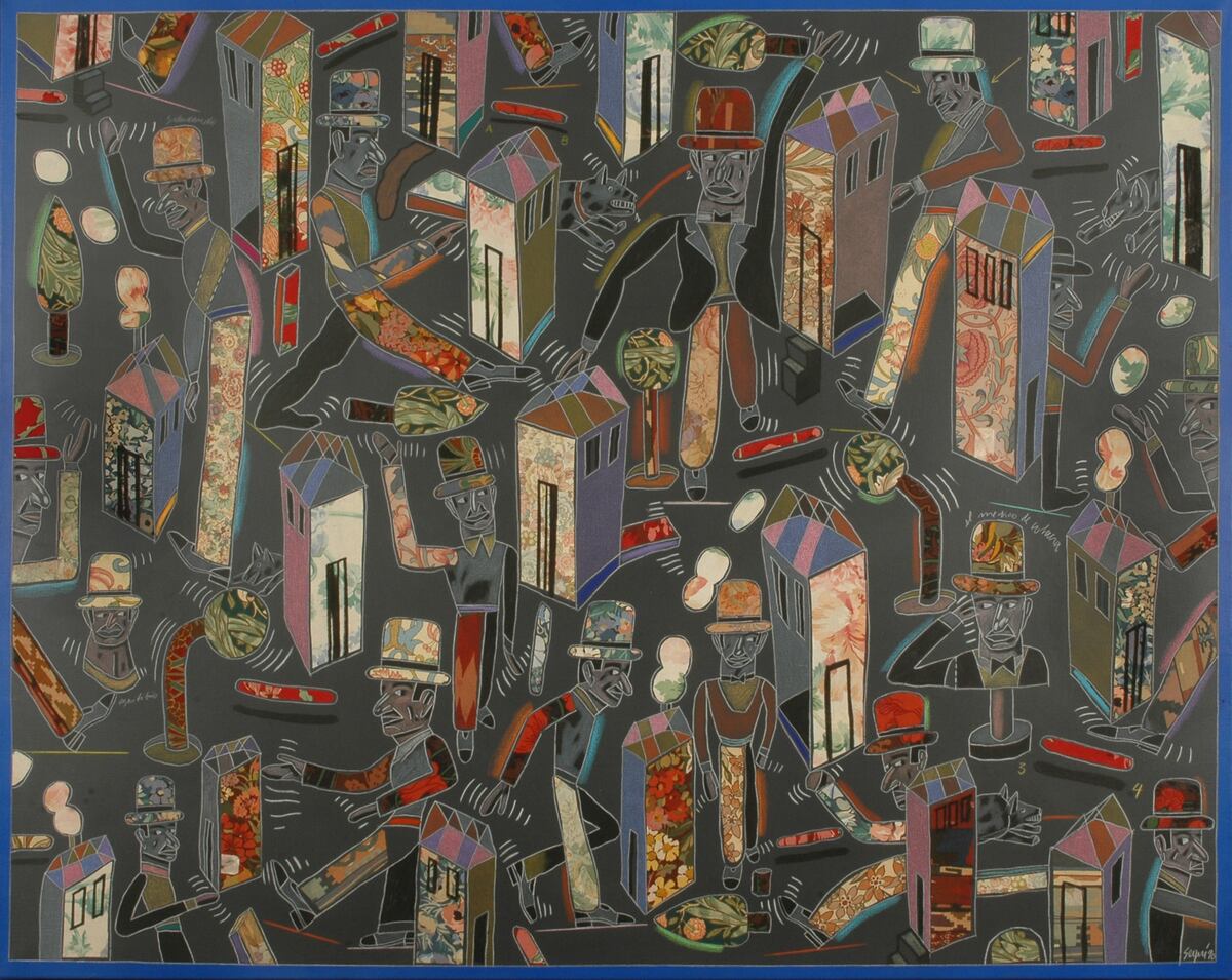 "Textura ciudadana", obra de Antonio Seguí (D.R.)