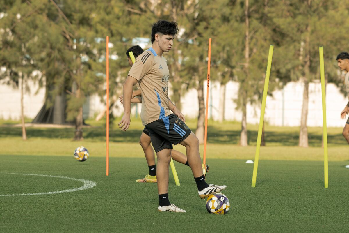 Santiago Fernández, en la selección Sub 20. (Prensa AFA).