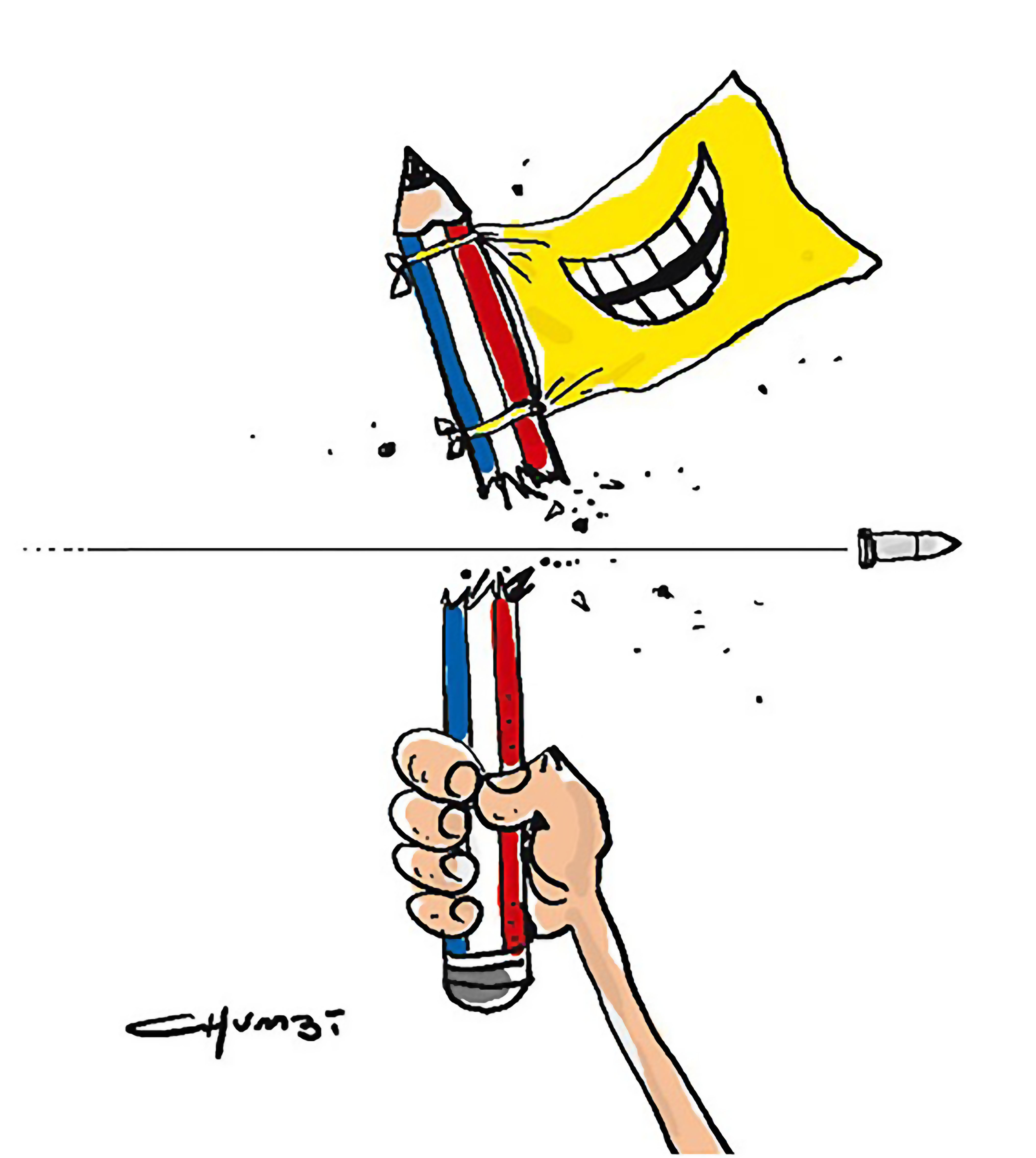 Chumbi. Atentado de Charlie Hebdo 2015.