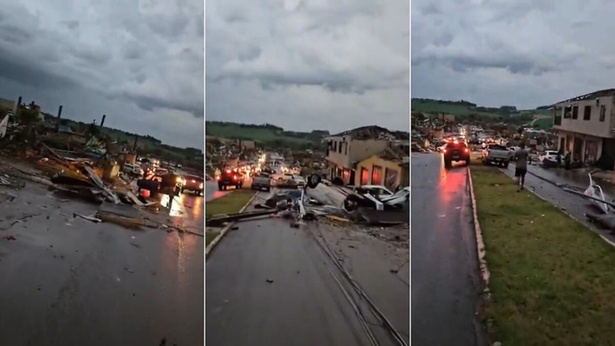 Destrozos en Misiones por el tornado en Brasil (Foto: Gentileza)