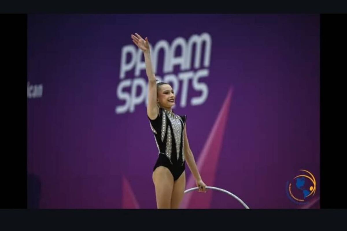 Emma Ceballos Rapi, del Club Municipalidad, representante en los Juegos Panamericanos Junior Asunción 2025. (Instagram @munigimnasiaritmica)