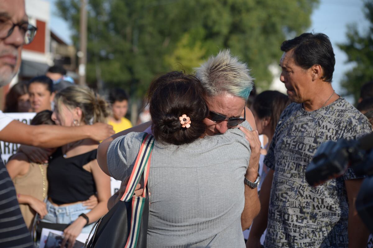 Marcha por el asesinato de Agustín Ávila en Jesús María. (La Voz)