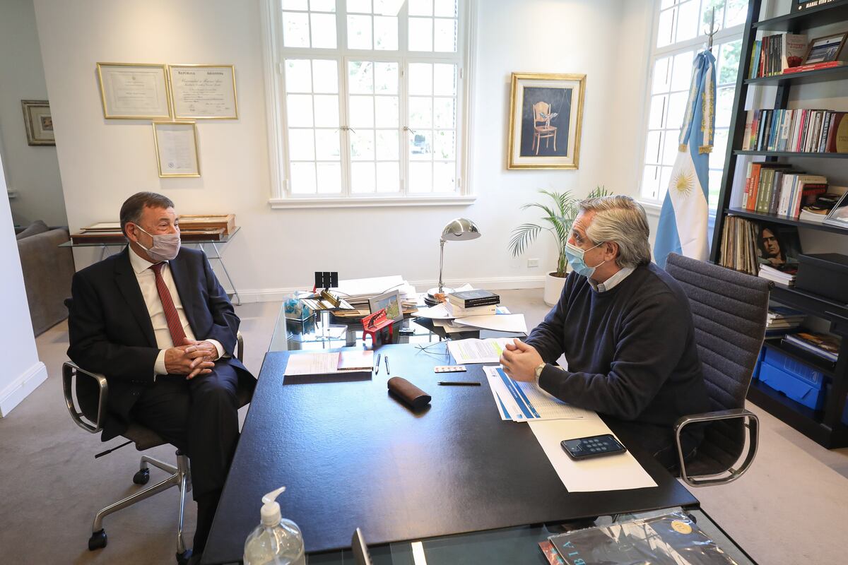 Carlos Caserio con el presidente Alberto Fernández.