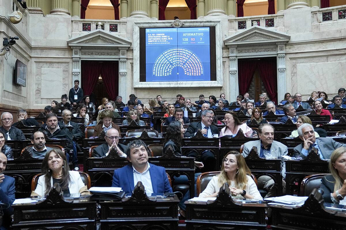 Diputados. Votación de la Comisión Investigadora sobre la Criptomoneda $Libra. (Prensa Diputados)