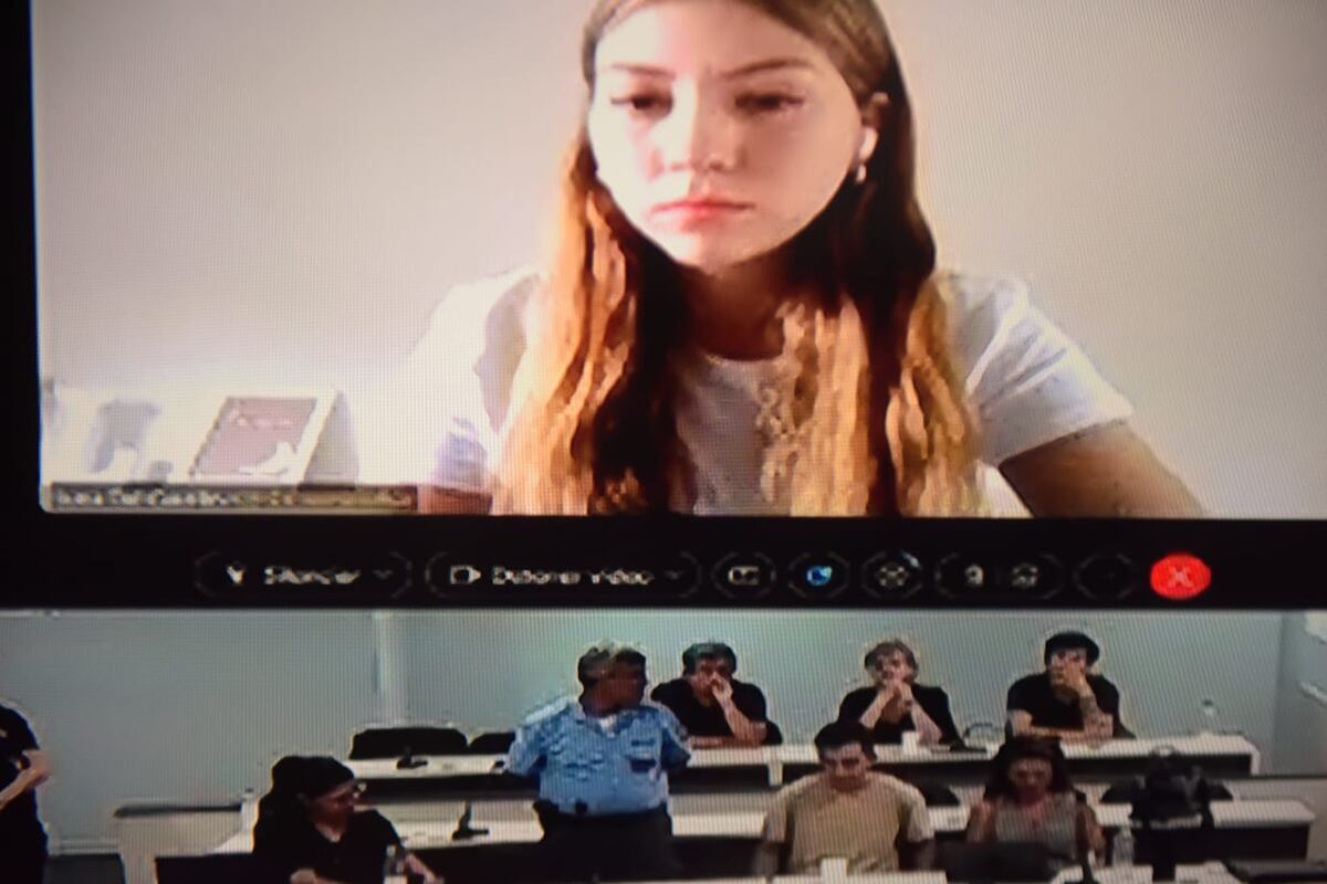Juicio por el femicidio de Catalina Gutiérrez. Declara Luna del Castillo, amiga de la víctima. (José Gabriel Hernández / La Voz)