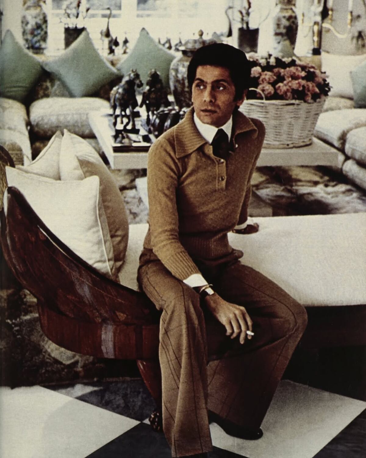 Valentino en su residencia en Roma
