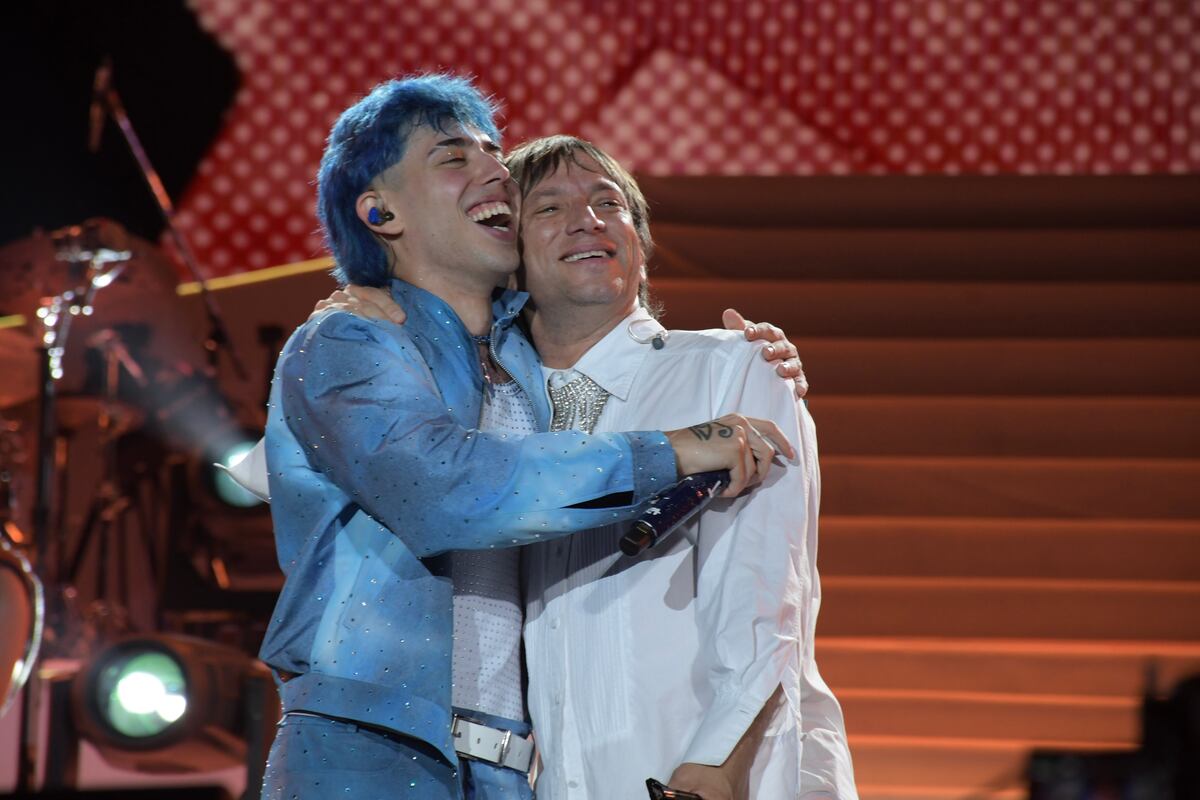 Luck Ra junto a Joaquín Levinton en su primer estadio Vélez (Gentileza Dale Play Live)