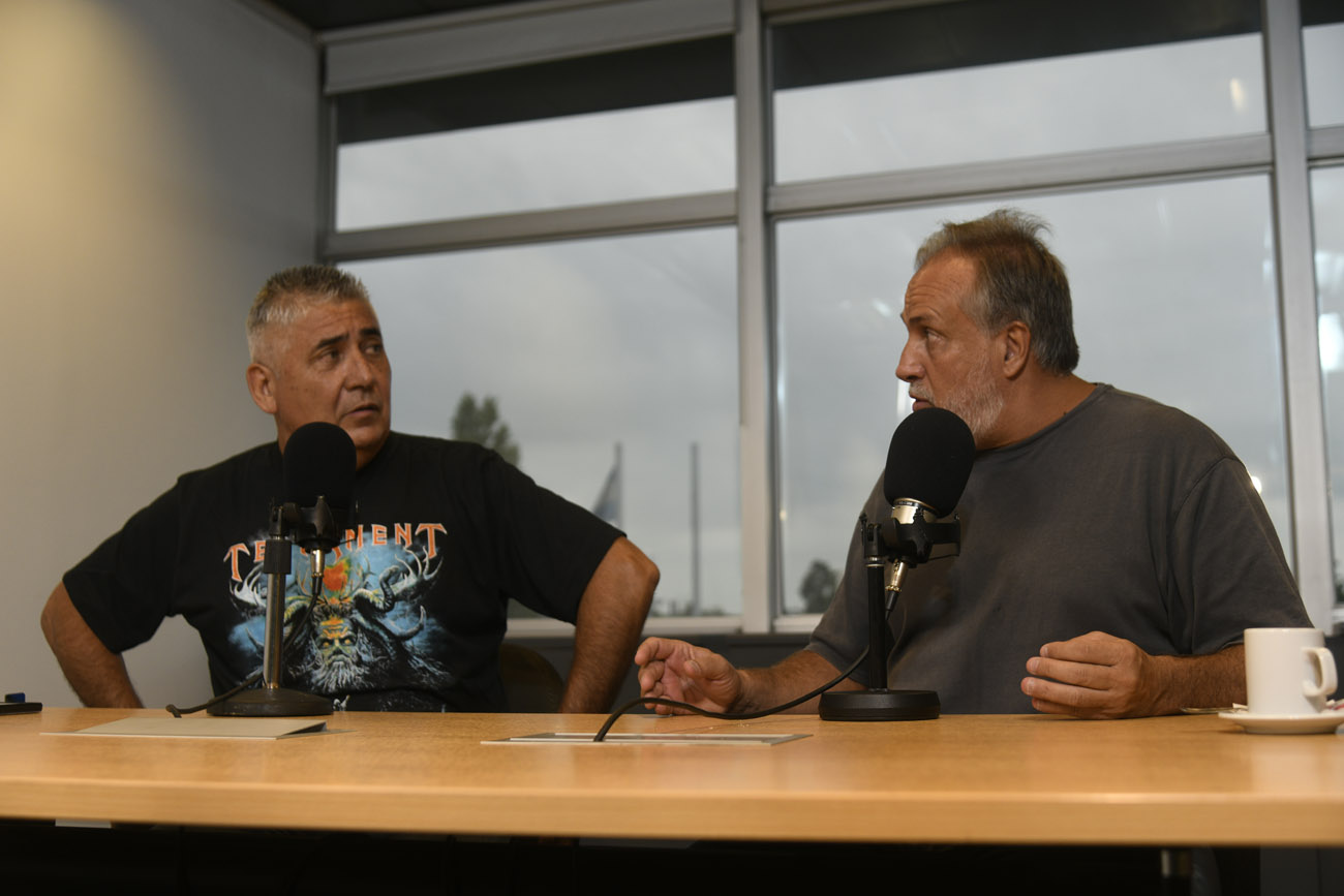 Podcast de Belgrano, con los periodistas Pablo Ocampo y Marcelo Chaijale. (Nicolás Bravo / La Voz)