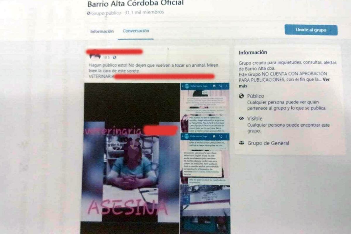 Capturas de pantalla de hostigamiento en redes sociales a veterinarios, que terminan en suicidios. (La Voz)