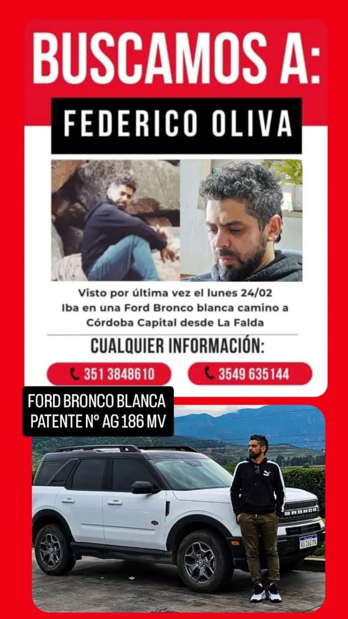 El hombre del que se busca dar con su paradero
