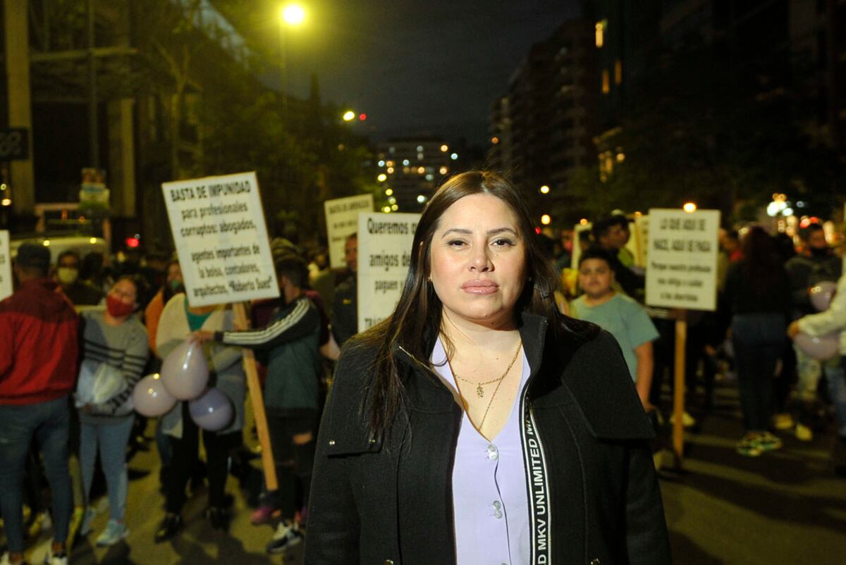Alejandra Coffi, referente de las agrupaciones que protagonizaron la marcha de este martes. (Javier Ferreyra)