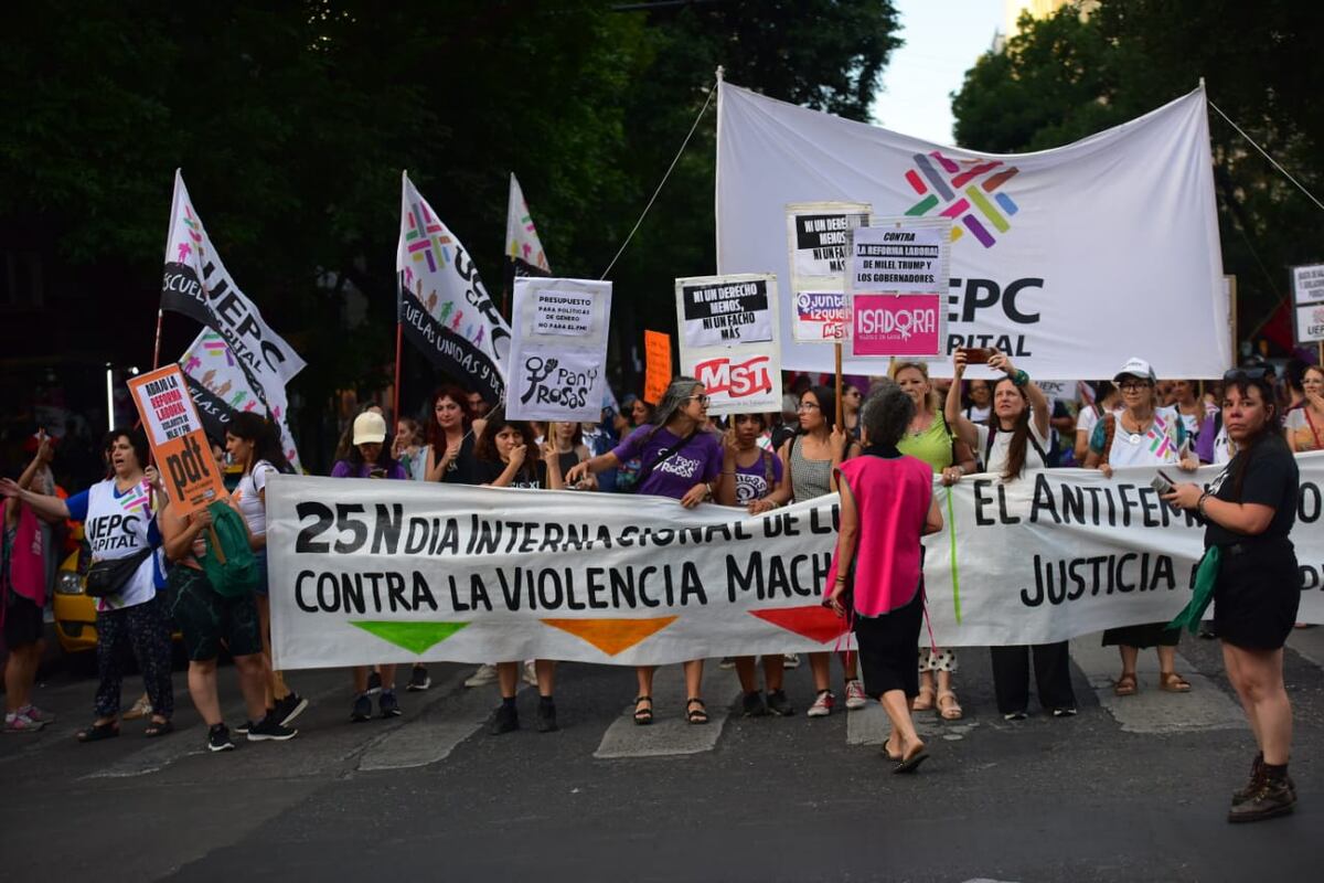 Movilización en Córdoba por el 25N: Día Internacional de la Eliminación de la Violencia contra las Mujeres. (Javier Ferryera / La Voz)