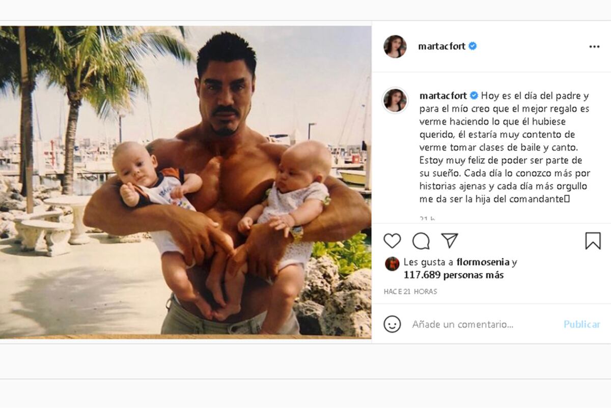 Marta Fort y su posteo por el Día del Padre.