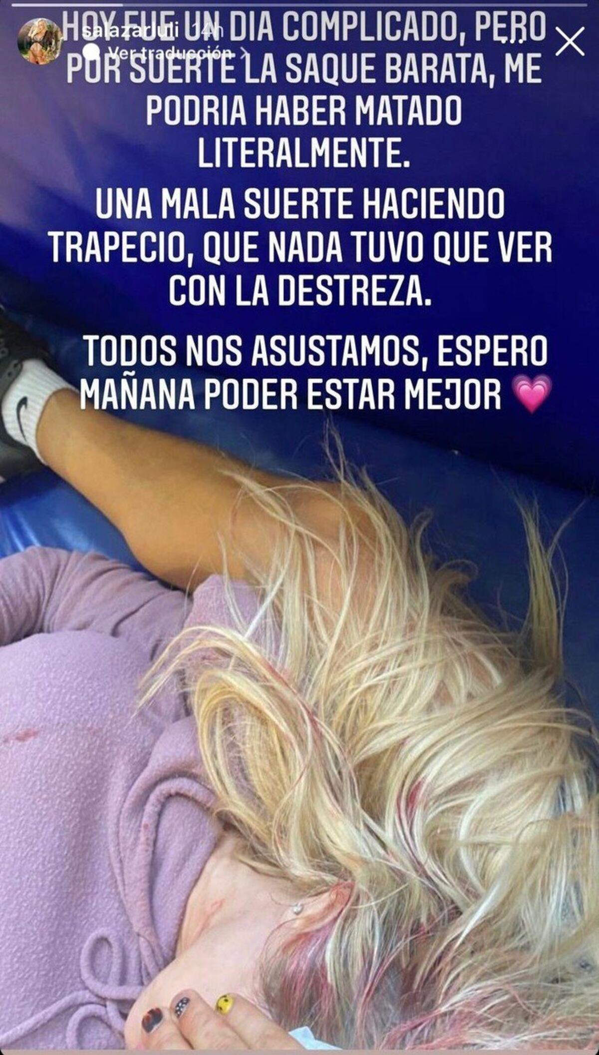 La historia que subió Luciana a su cuenta de Instagram.