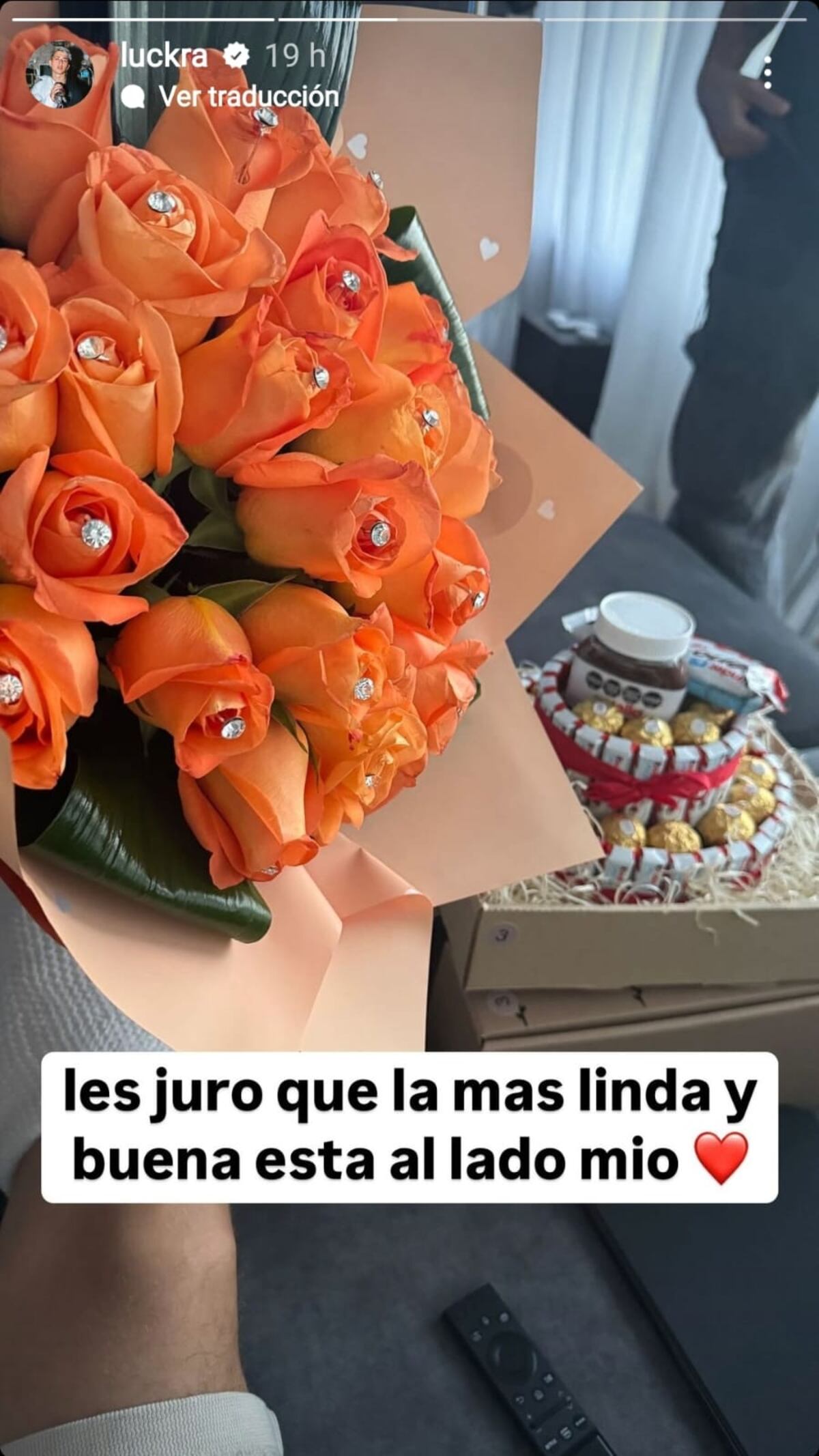 La Joaqui acompaña a Luck Ra durante su estadía en la clínica tras quebrarse la pierna (Foto: Instagram de Luck Ra)