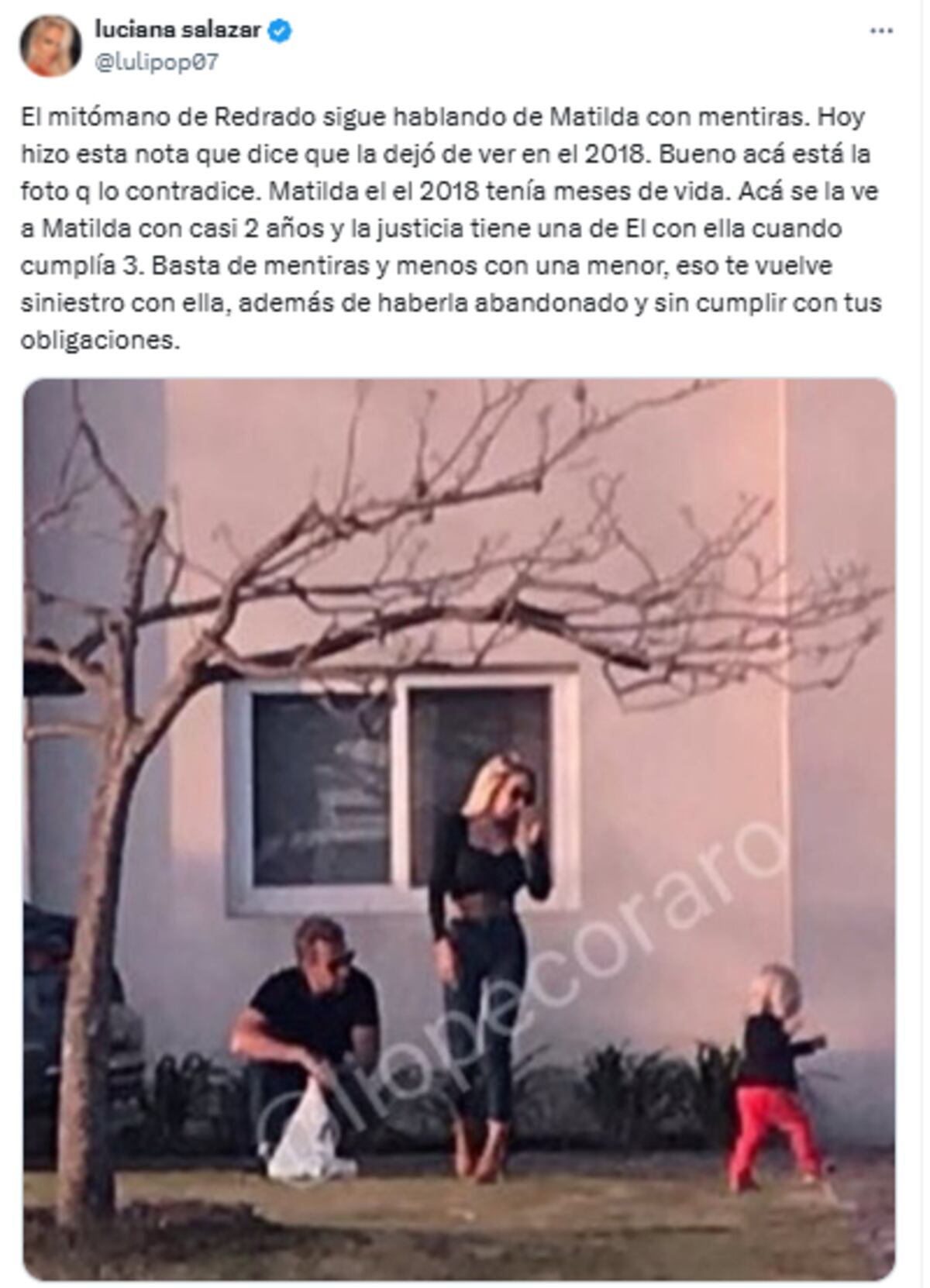 Luciana Salazar en X. (Captura)