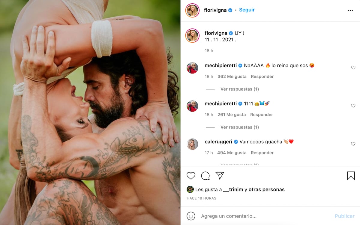 La única foto en el perfil de Flor Vigna.