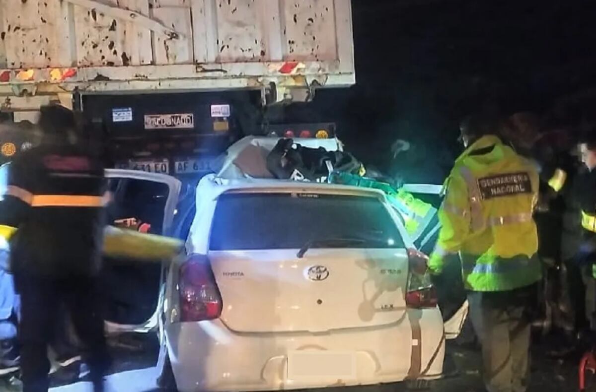 Terrible choque en ruta 7 de Mendoza. (Ministerio de Seguridad de Mendoza)