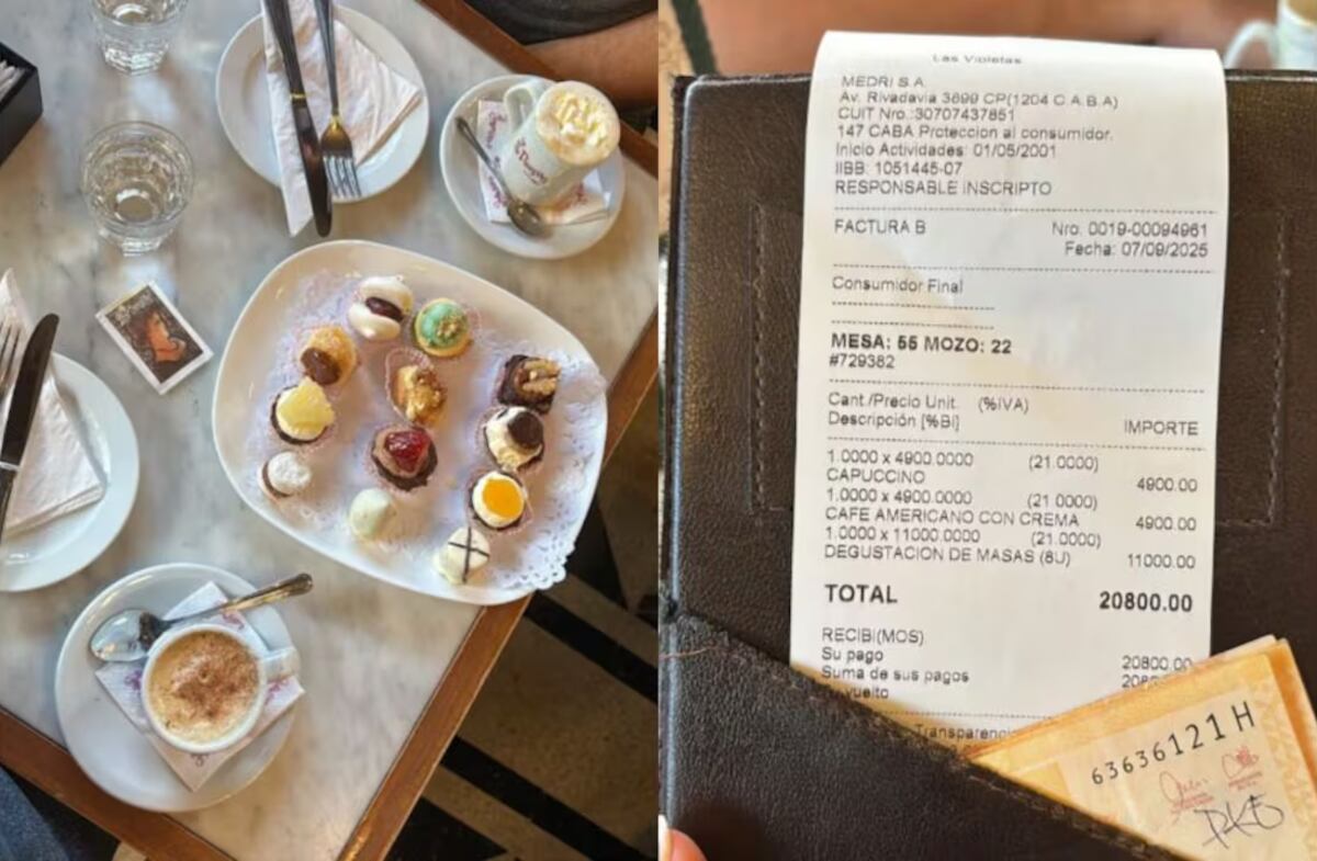 Fue a merendar a Las Violetas, en Buenos Aires.