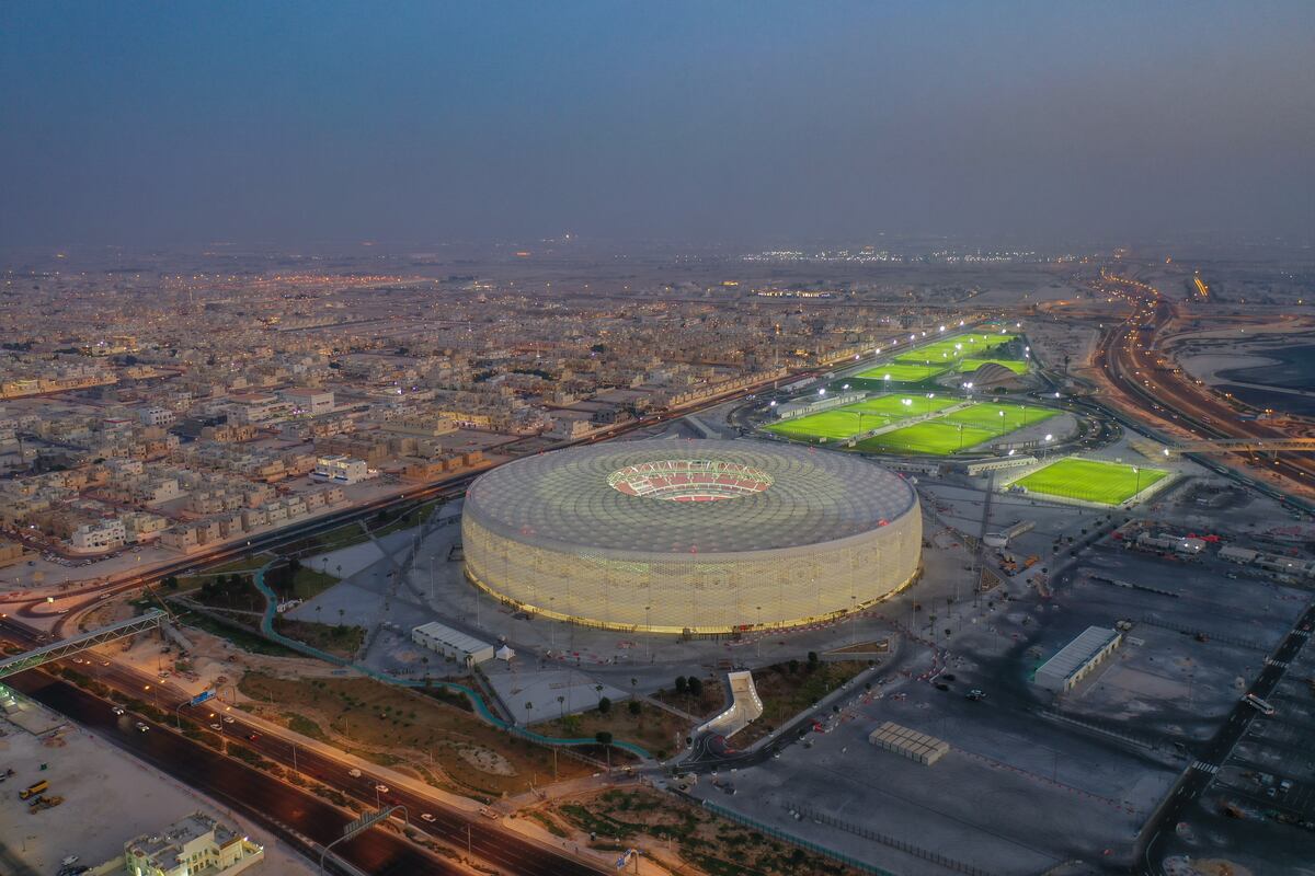 Estadio Al Thumama del Mundial Qatar 2022. Foto: qatar2020.qa