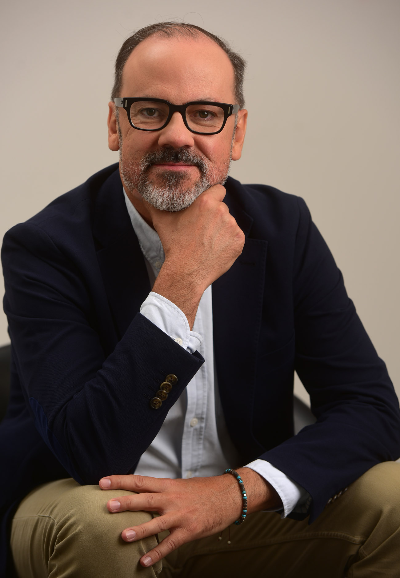 Miguel Carvajal, profesor de periodismo de la Universidad Miguel Hernández de España, en el Streaming de La Voz en Vivo. (Nicolás Bravo / La Voz)