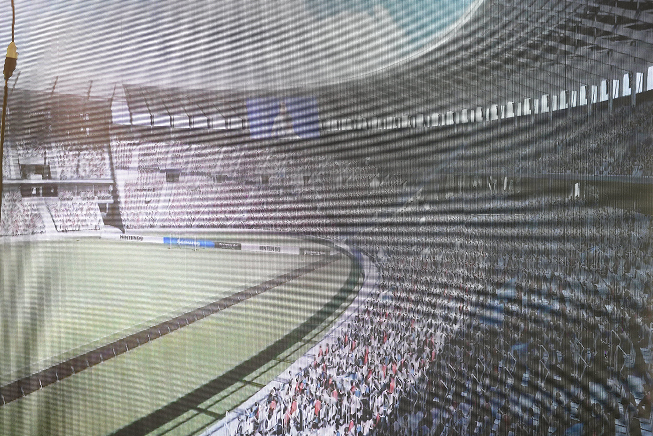 Presentaron el proyecto para remodelar el estadio Kempes llevando la capacidad a 72 mil personas. (Ramiro Pereyra/la Voz)