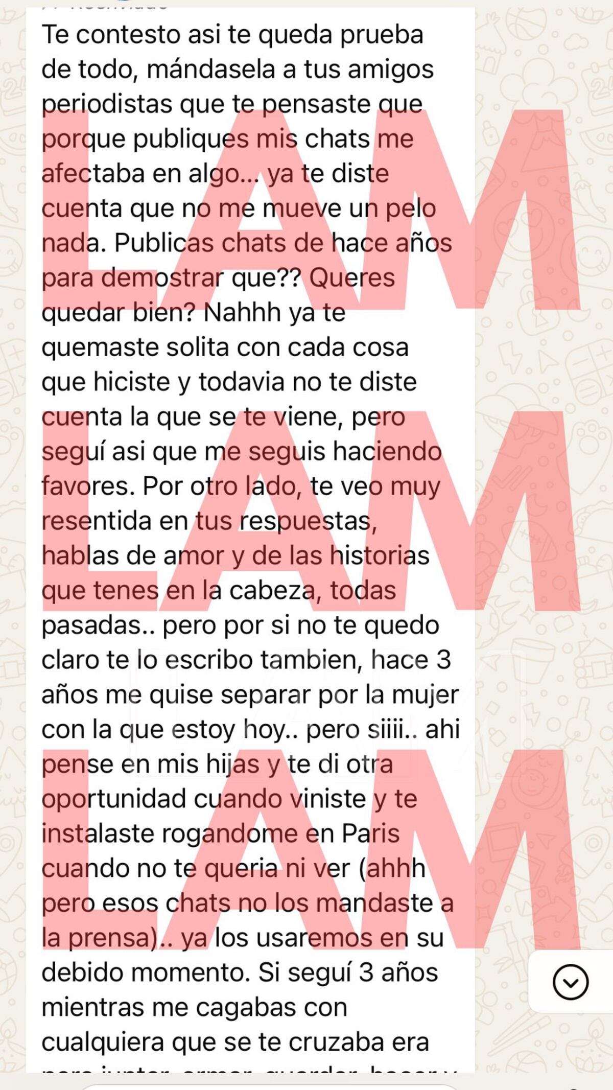 Los mensajes de Mauro Icardi a Wanda Nara