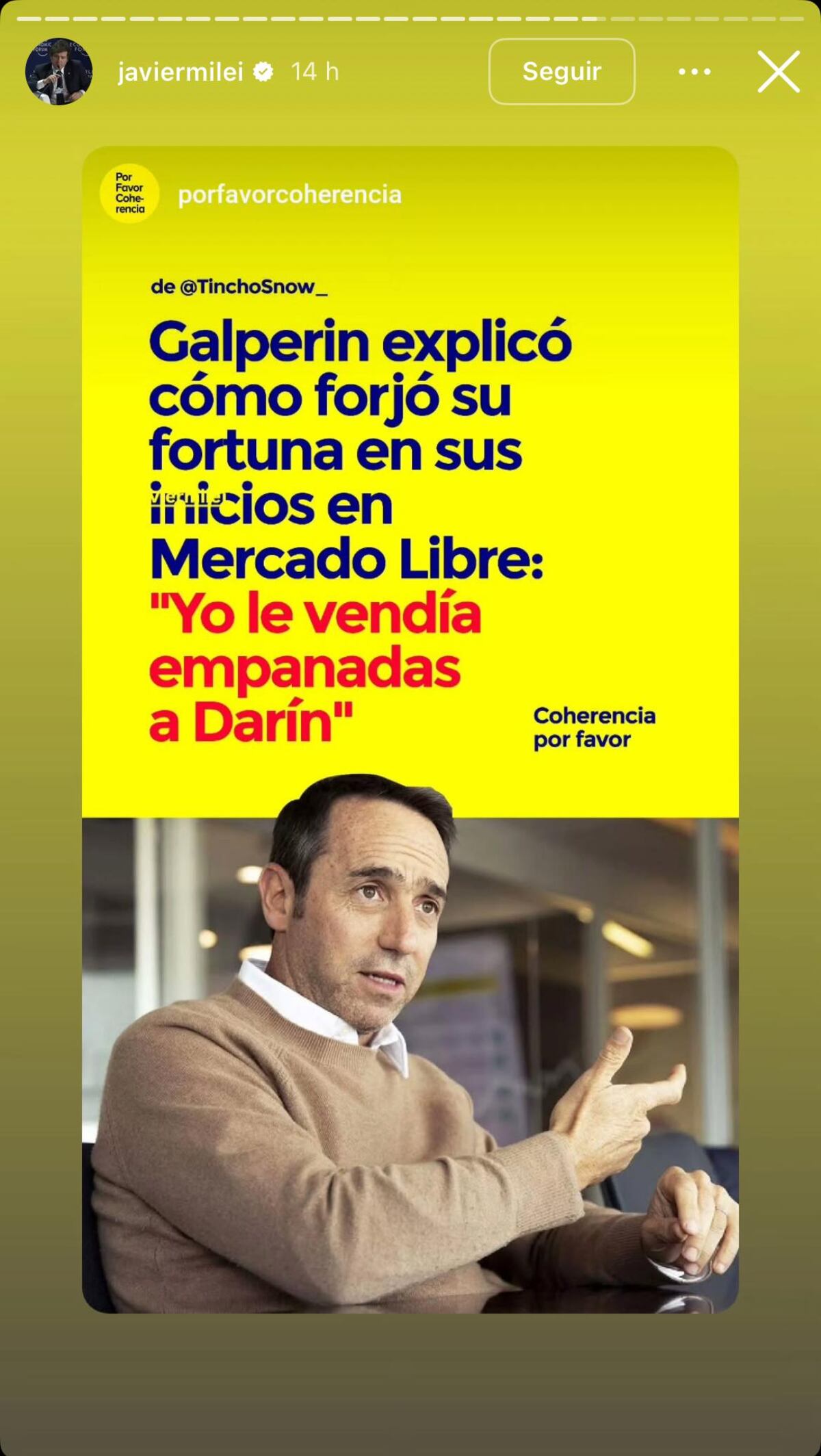 Los posteos de Javier Milei burlándose de Ricardo Darín.