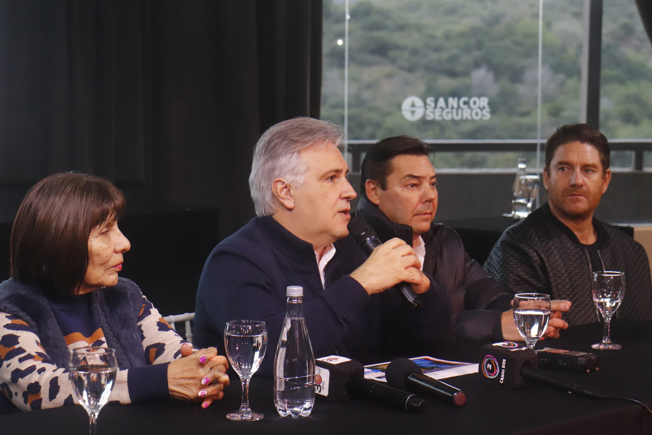 Martín Llaryora en Carlos Paz. (La Voz)