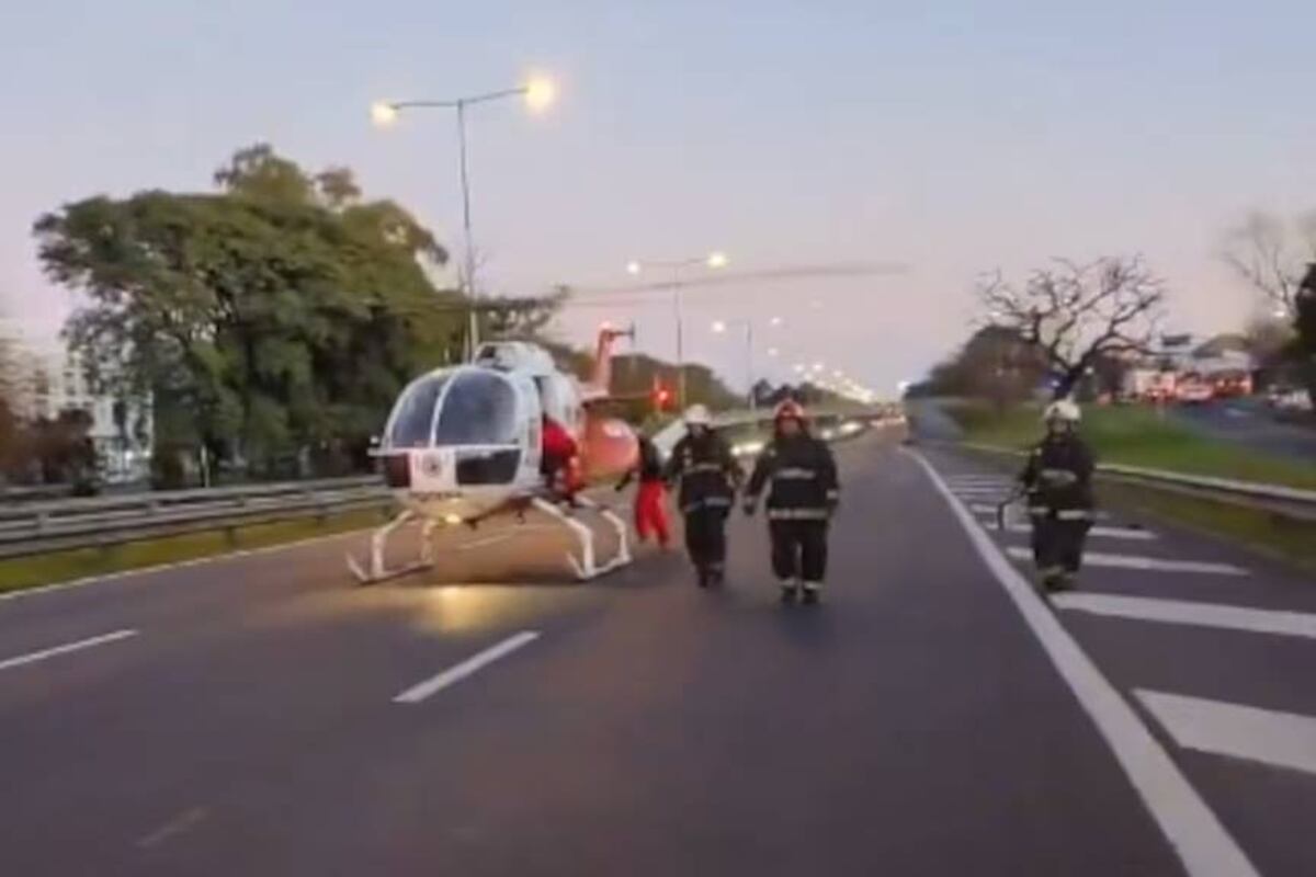 Buenos Aires. Nueve heridos tras un grave triple choque en la avenida General Paz. (Infobae)