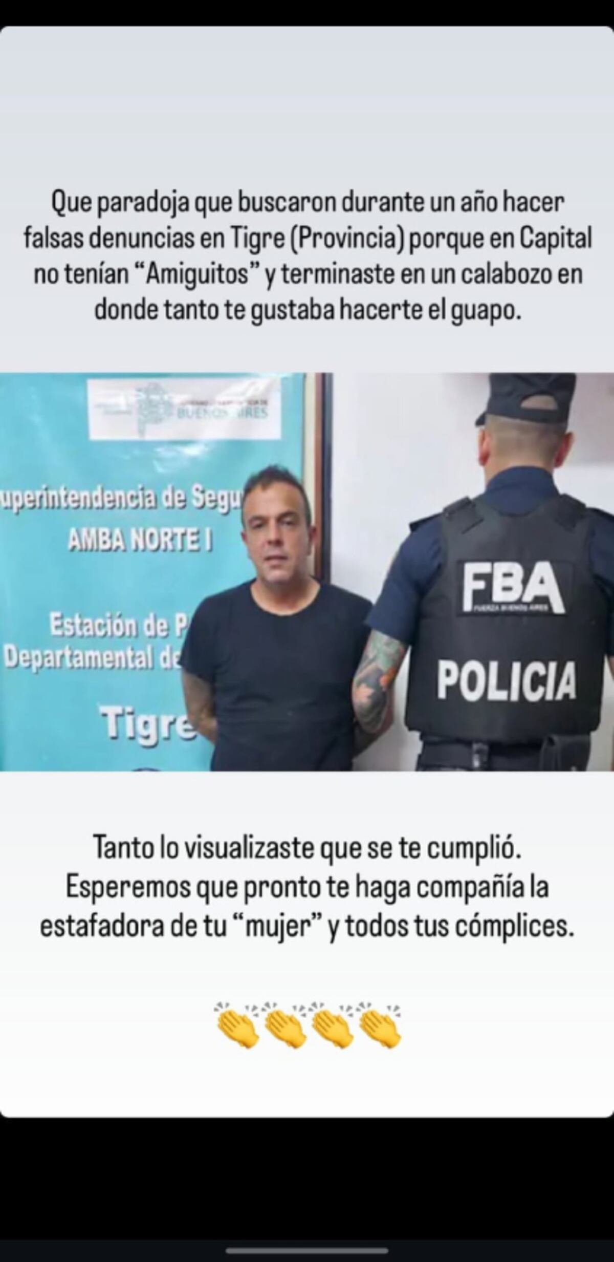 El mensaje de Icardi a Payarola. (Captura)
