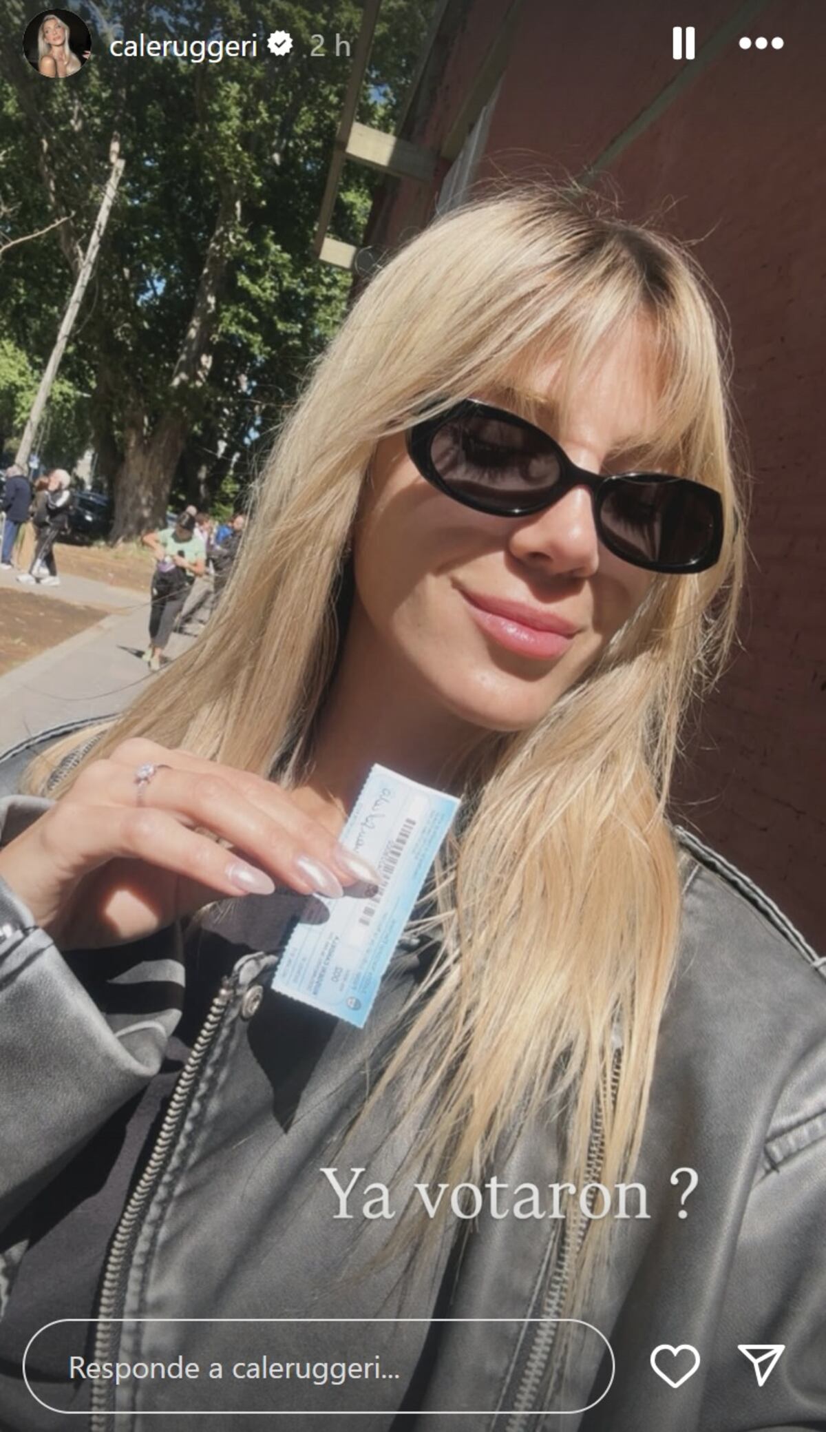 Elecciones 2025: Cande Ruggeri ya emitió su voto (Captura de pantalla)