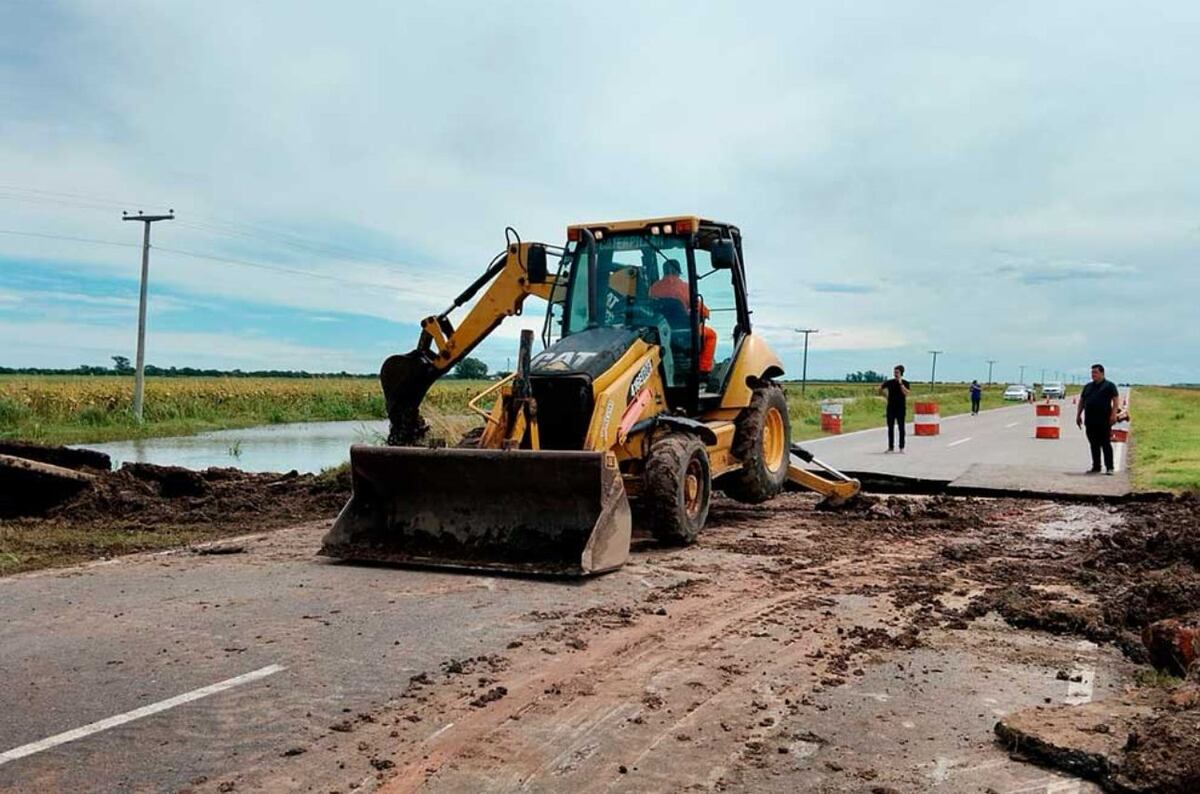 Reparaciones en ruta 10, este jueves (Vialidad Provincial)