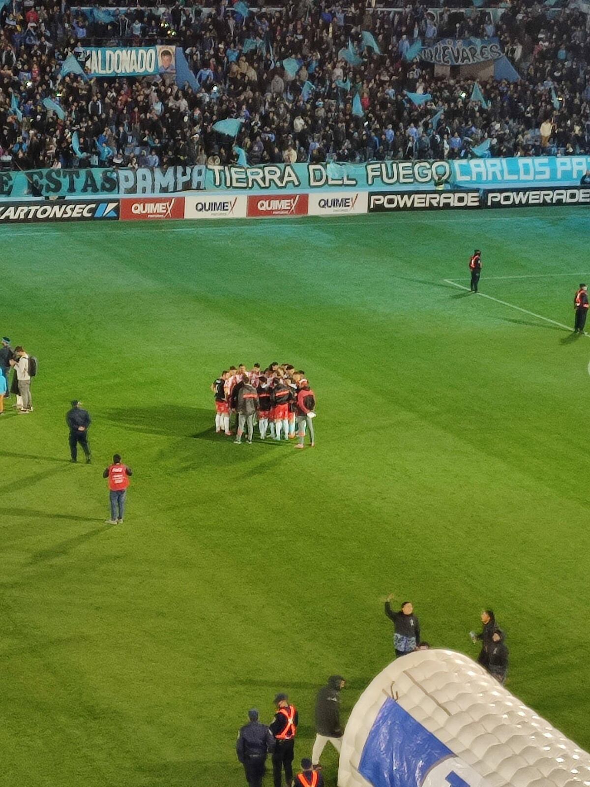 La foto de todo el grupo de Instituto unido tras la derrota ante Belgrano. (Instagram Juan Manuel Cavagliatto).