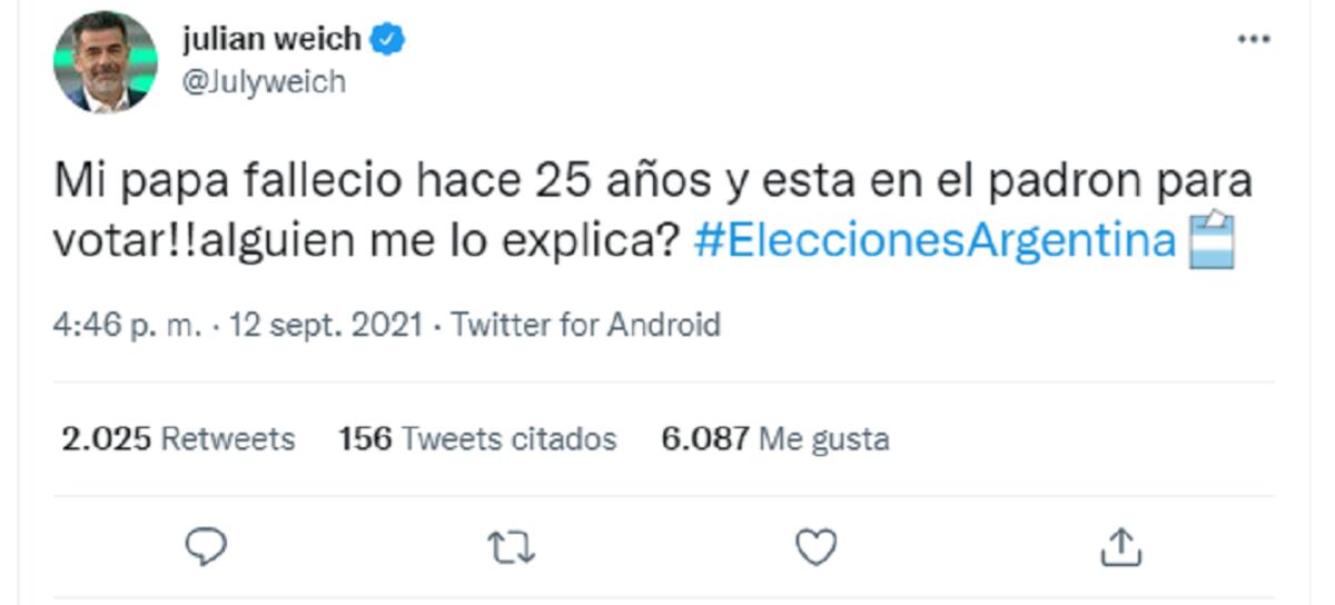 (Twitter Julián Weich)