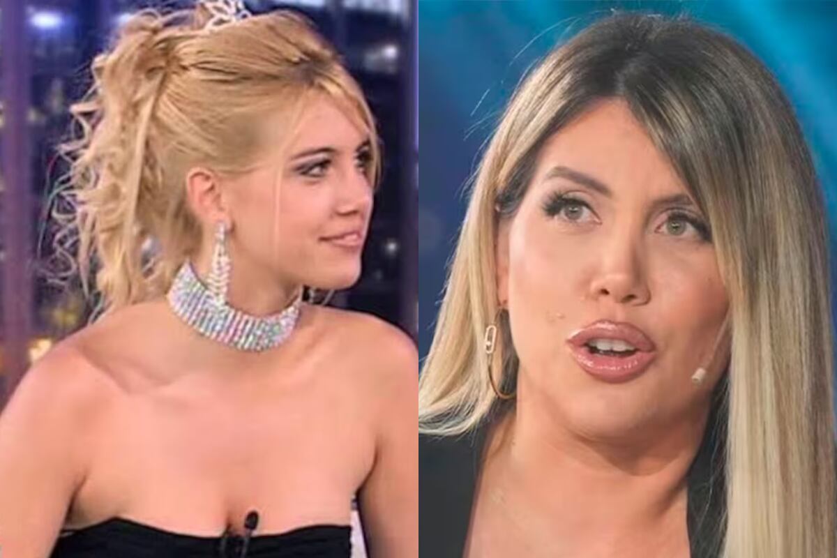 El antes y después de Wanda Nara. (fotos: Instagram)