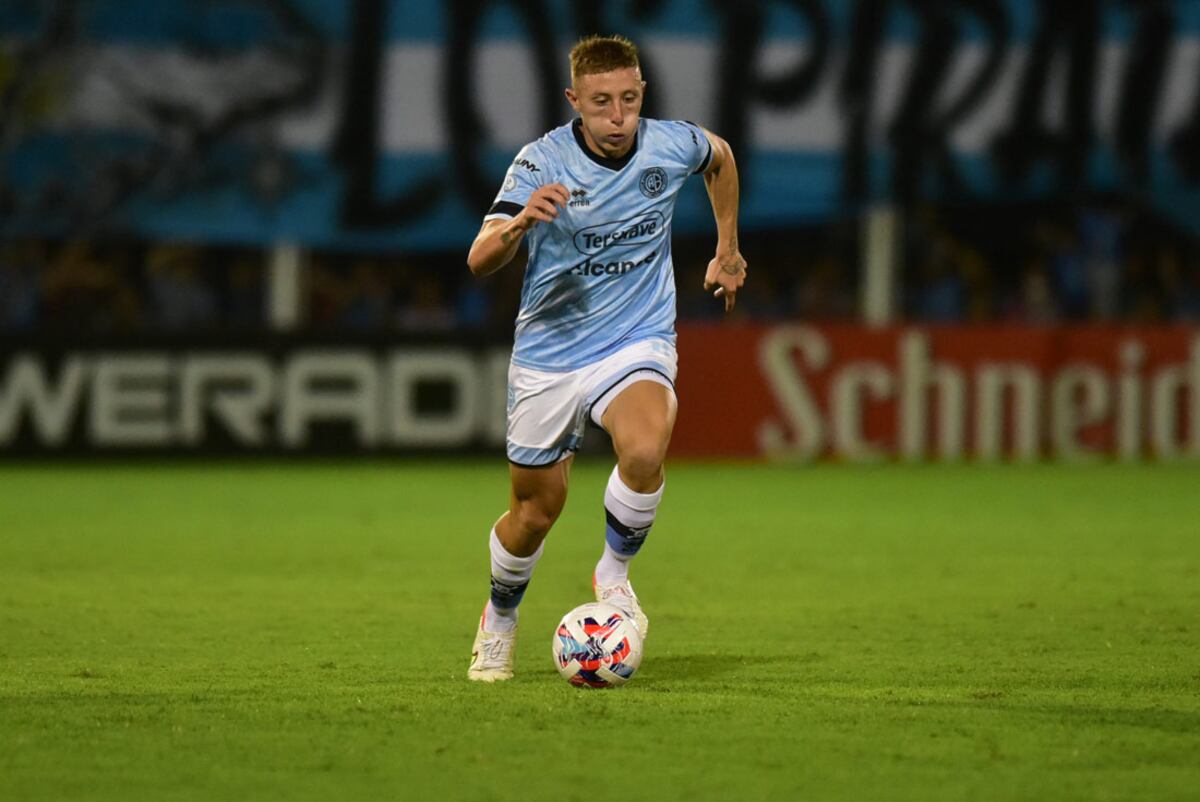 Juan Barinaga, lateral de Belgrano. (Facundo Luque / La Voz)