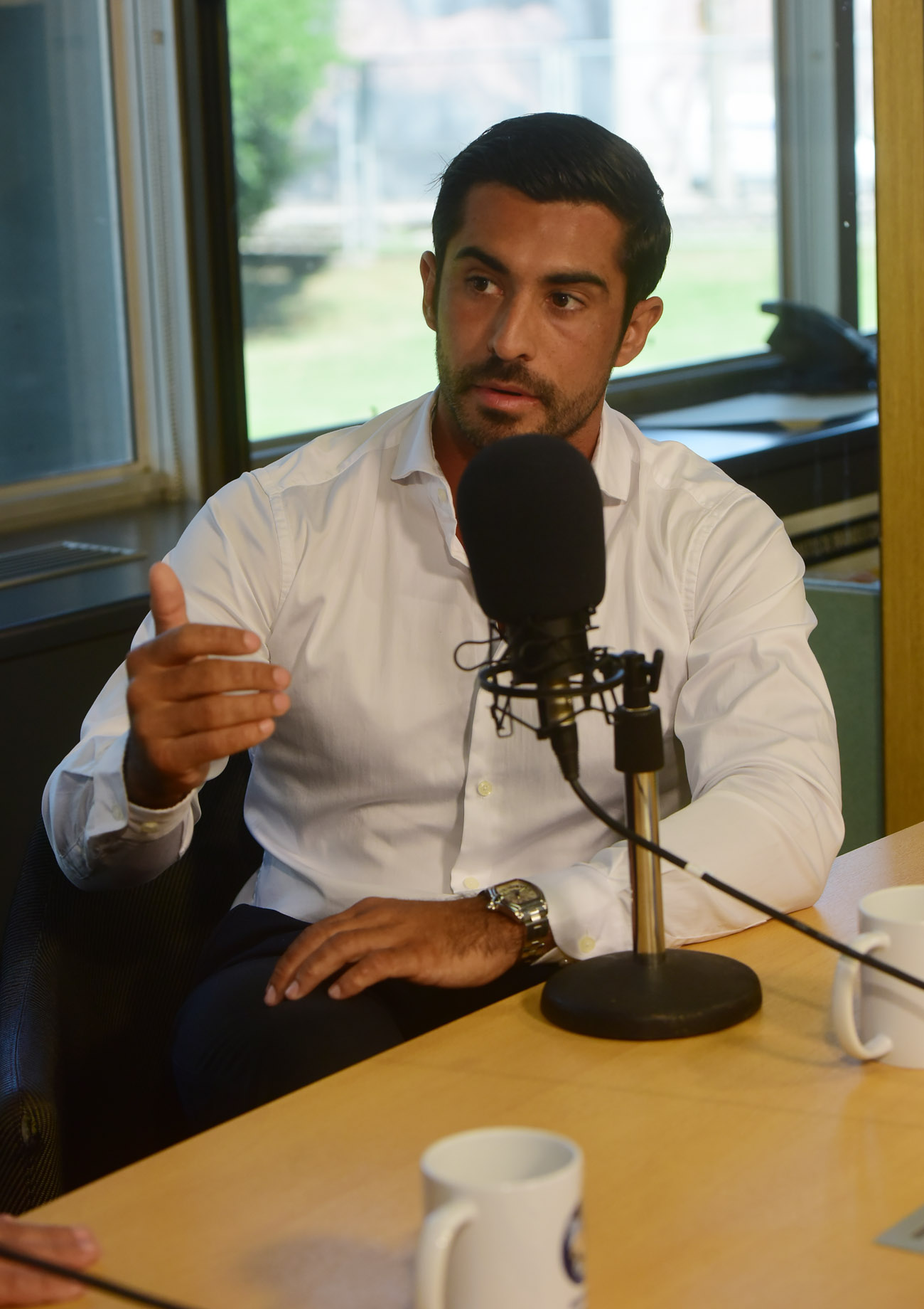 Ignacio Conte, representante del jugador de Talleres Matías Galarza. (Nicolás Bravo / La Voz)