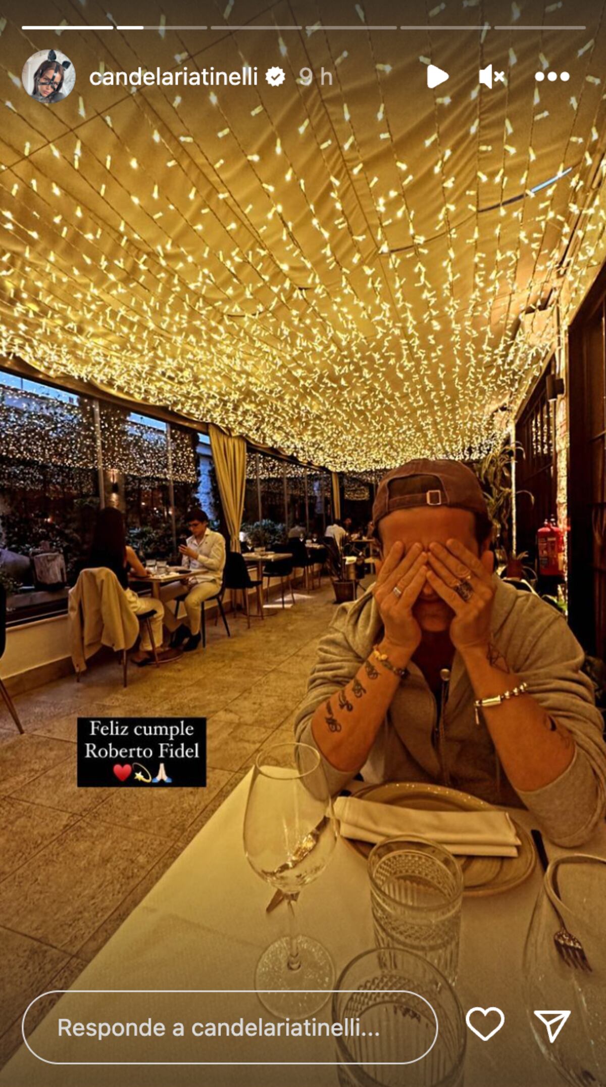 La foto de Coti que Cande compartió para desearle feliz cumpleaños. (Foto: Captura de pantalla)