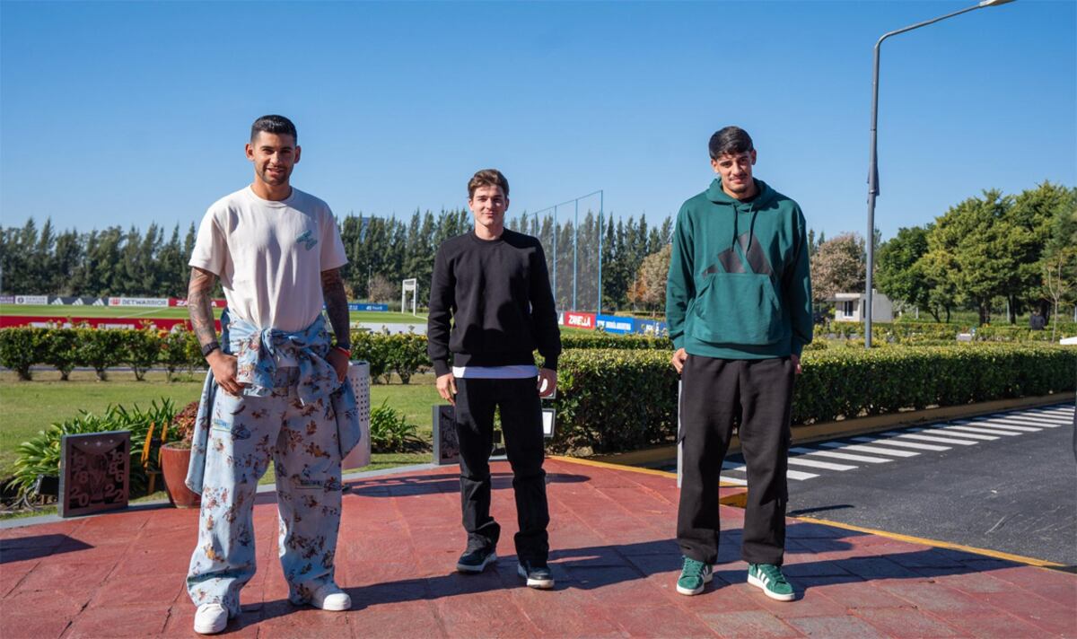 Romero, Álvarez y Moreno, juntos en Ezeiza. (Foto: Captura ESPN).