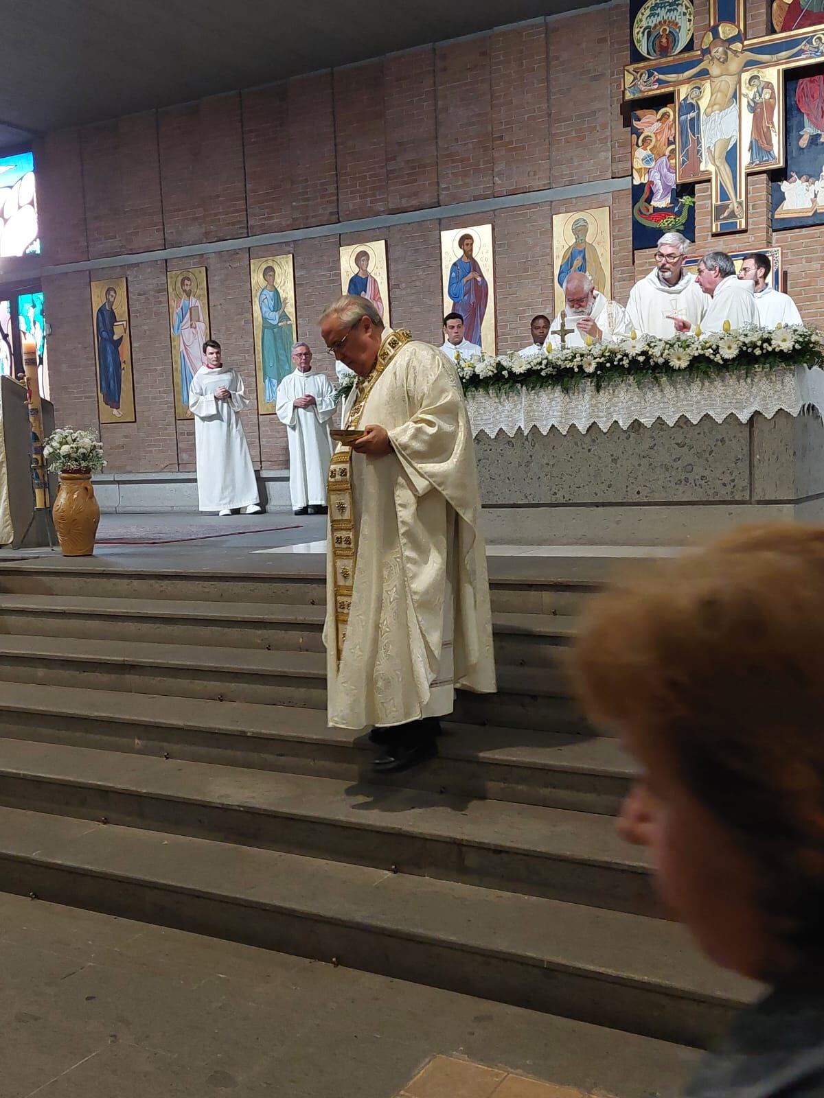 Ángel Sixto Rossi este domingo en una parroquia romana.