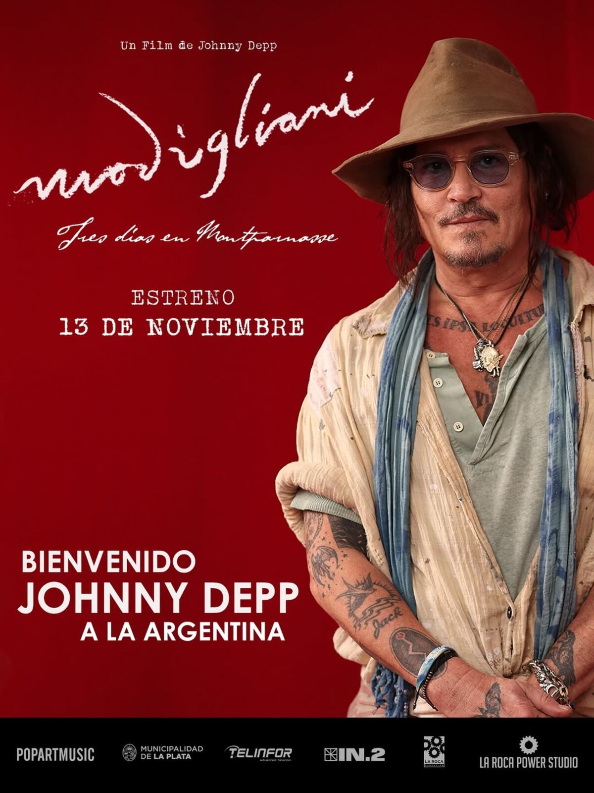 Johnny Deep estrena “Modigliani, Tres Días en Montparnasse”.