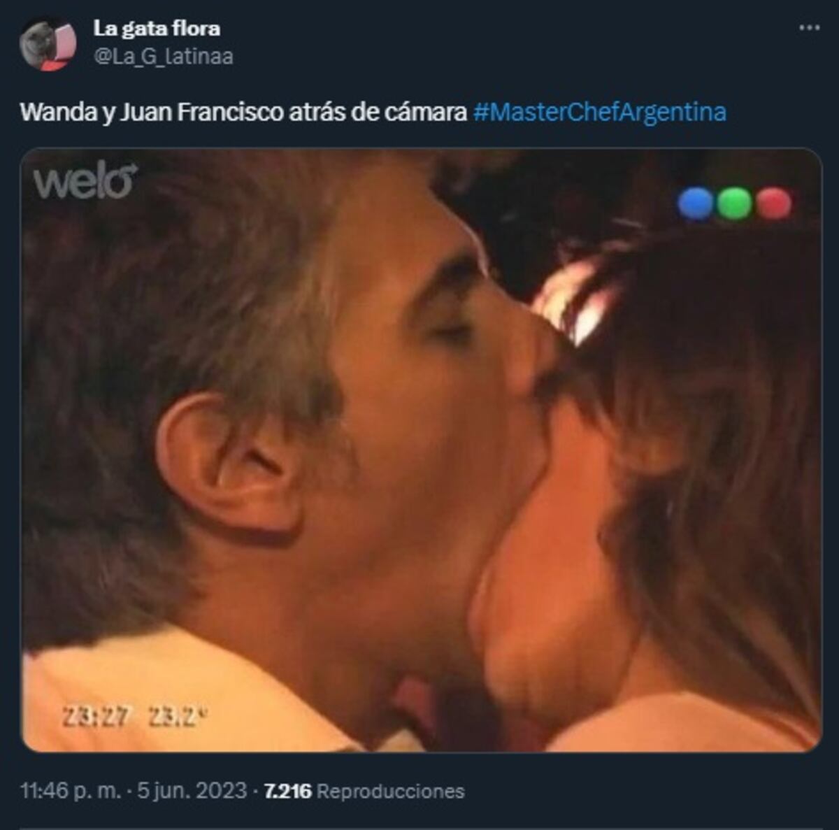 ¿Wanda Nara y Juan Francisco? Locura por el supuesto romance entre la conductora y el participante de "MasterChef" (Captura de pantalla)