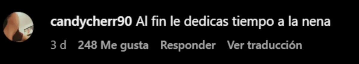 El comentario de la internauta que enojó a L-Gante. (Foto: captura de pantalla)
