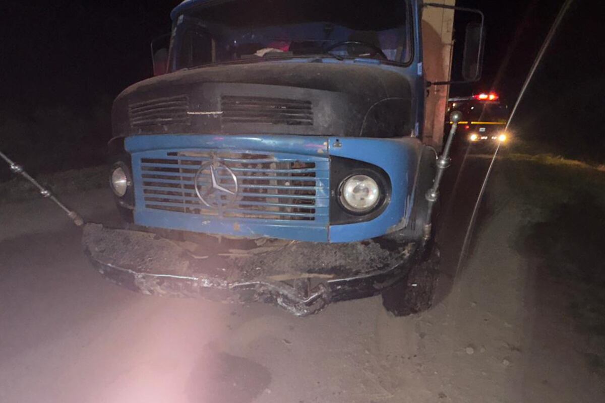 El camión que participó del siniestro (Policía de Córdoba).