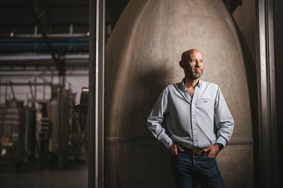 Martin Kaiser en la bodega Doña Paula.
