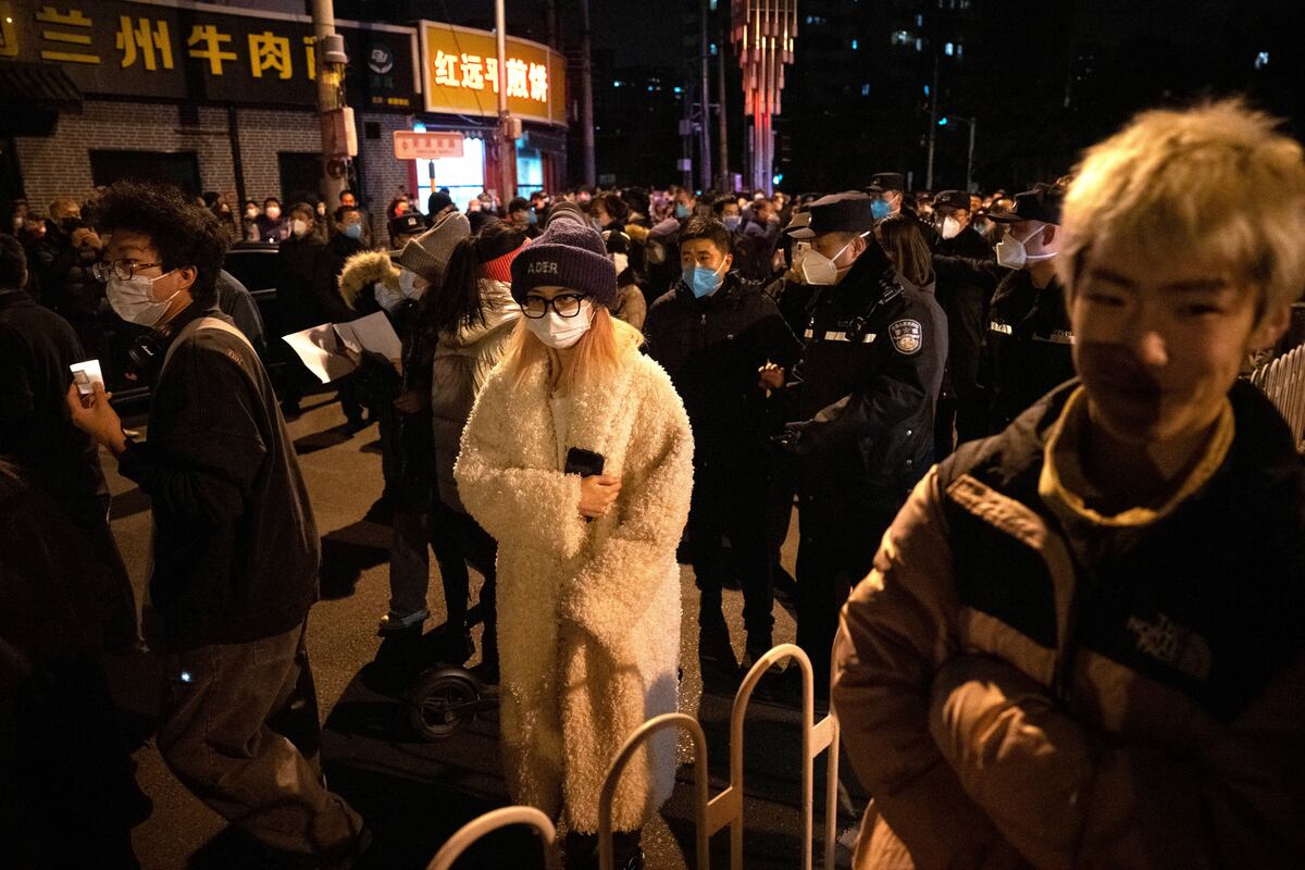 Protestas en China contra el Gobierno. (AP)